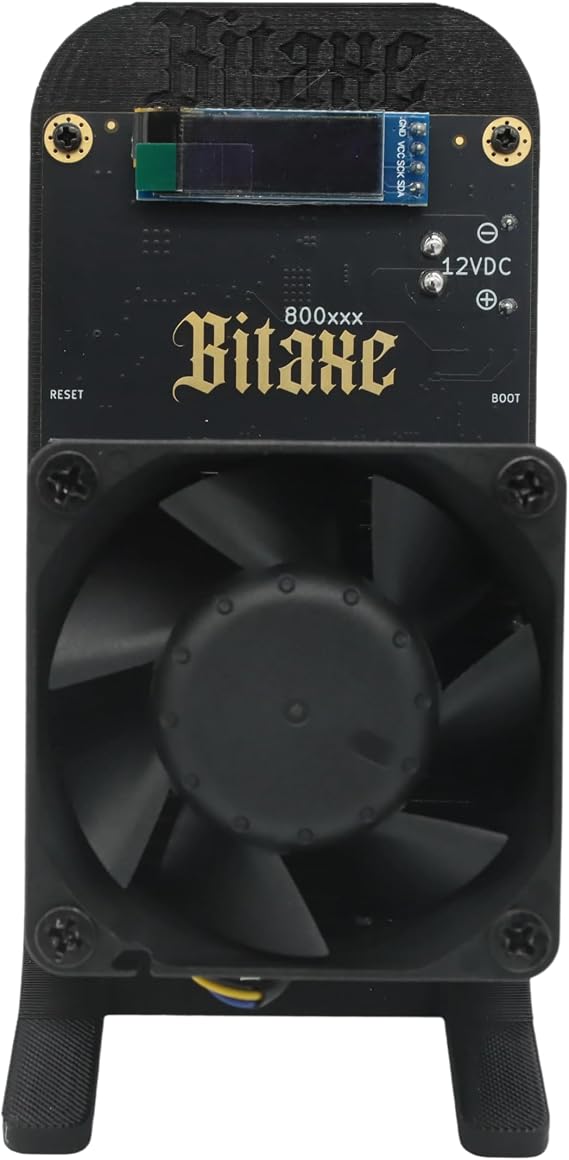 Bitaxe GT 800 Bitcoin ASIC Miner, 2.4 TH/s Hash Rate, 35W Power, Dual BM1370 Chip, WiFi Enabled (Black)