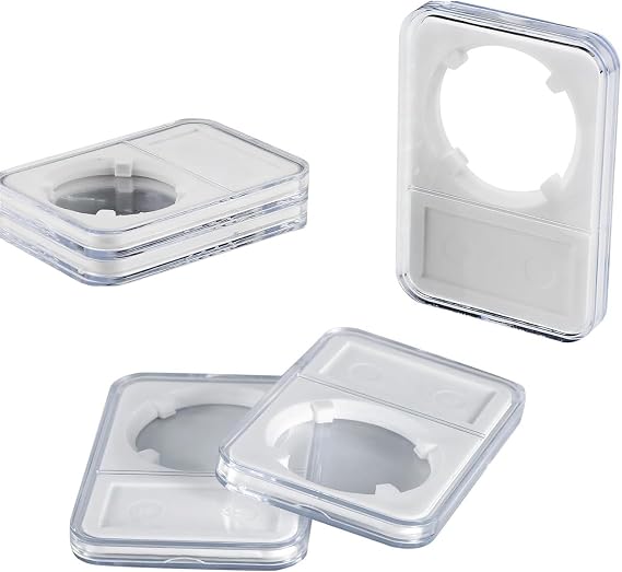 NUHUi 5 Pcs Coin Snap Holder Display Holder for Silver Gold Dollars 38mm Coin Case Storage Boxes for Coin Collectors