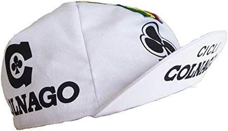 Retro cycle team cap Vintage fixie Colnago Cicli White