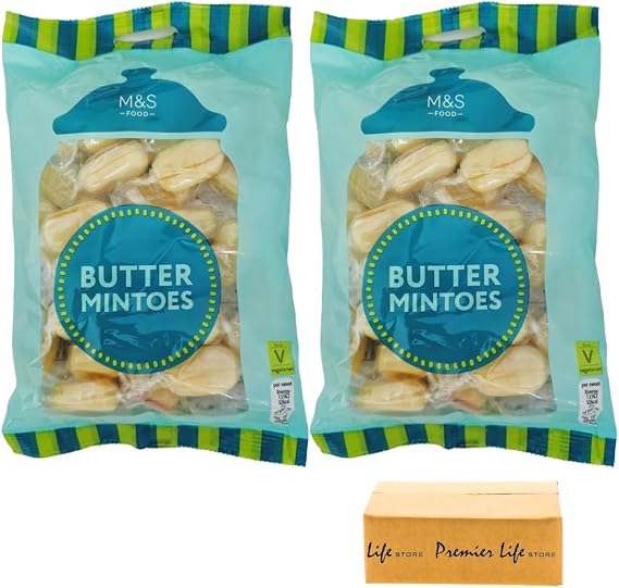Premier Life M&S Butter Mintoes classic buttery mints Traditional Hard Boiled Mint Sweets 225g - 2 pack