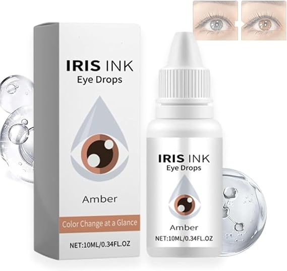 Eye Color Changing Drops, Irisink Pro Eye Drops, Fancy Drops Change Your Eye Color, Irisink Eye Drops, Color Changing Eye Drops, Lighten & Brighten Your Eye Color (Amber)