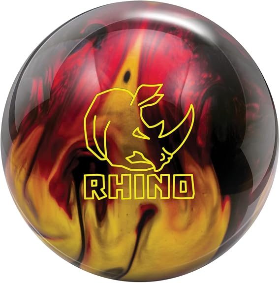 Brunswick Rhino Bowling Ball, Red/Black/Gold, 12 lb