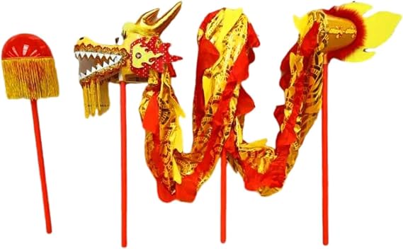 Chinese Dragon Costume 3m Silk Dragon Dance Satin Cloth Dragon Dragon and Lion Dance Props Outdoor Activity Classic Chinese Style Dragon Dance Lion Dance Costume