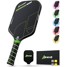 AKS Performance Series Pickleball Paddle - Toray T700 Carbon Fiber Surface, 16mm Polymer Core, High Control & Spin, USAPA Approved - Black