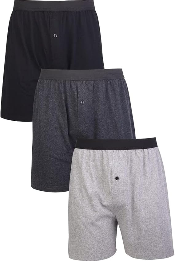 Knocker Mens Cotton Knit Boxers 3-Pack