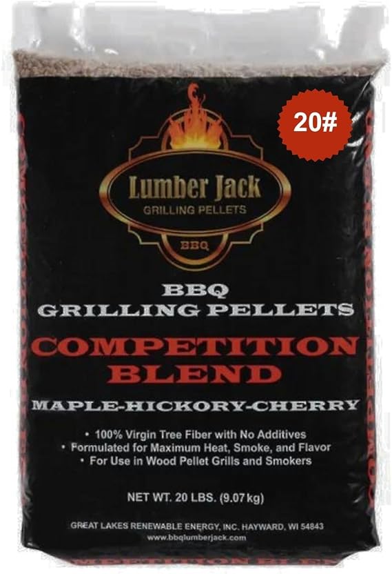 Lumber Jack Maple-Hickory-Cherry BBQ Grilling Wood Pellets, Competition Blend (20)