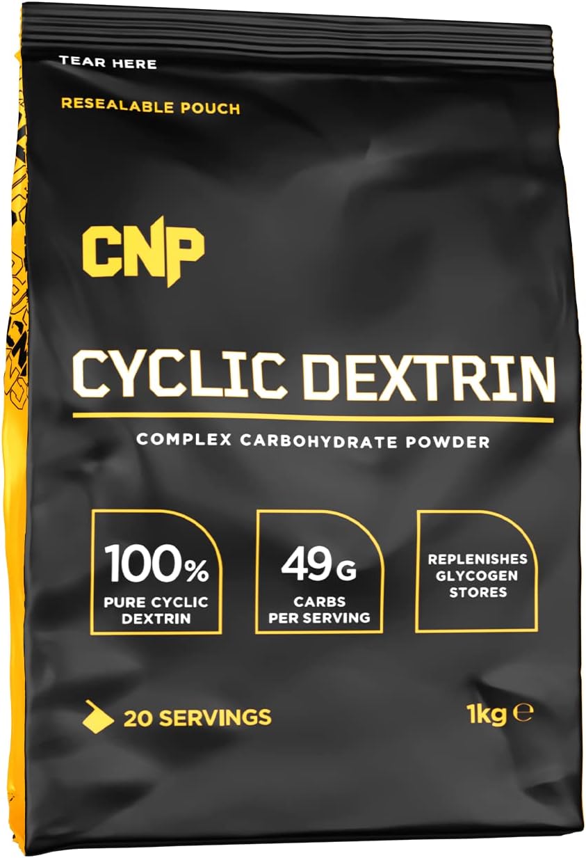 CNP Professional Cyclic Dextrin, Complex Carbohydrate Powder, Replenishes Glycogen Stores, 49g Carbs, 20 Servings, 1kg Pouch, Unflavoured
