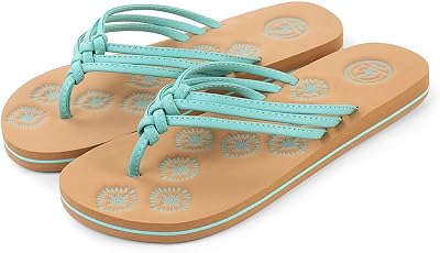 Maggie Knotted Flip Flops: Stylish, Comfortable, and Durable Summer Sandals for Women, Light Weight Anti Skid Weatherproof Rubber Sole