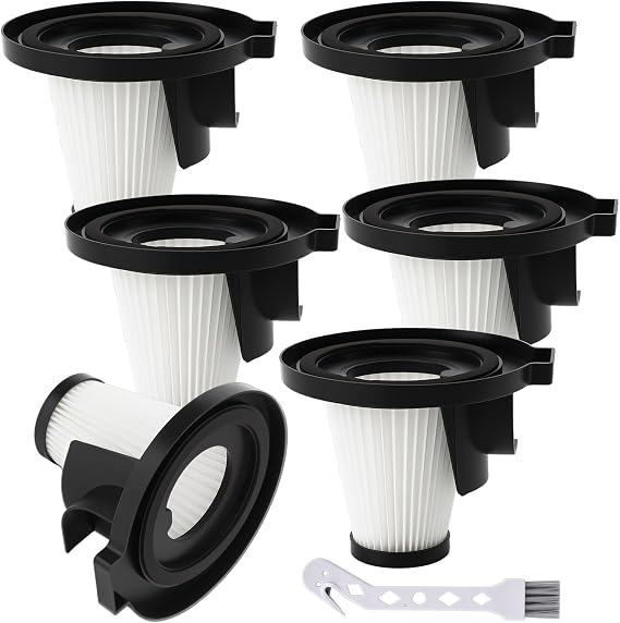 6 Pack Filter Replacement Compatible with Ionvac ZipVac 8842 3-in-1 Corded Upright/Handheld Floor and Carpet Hand Vacuum Cleaner