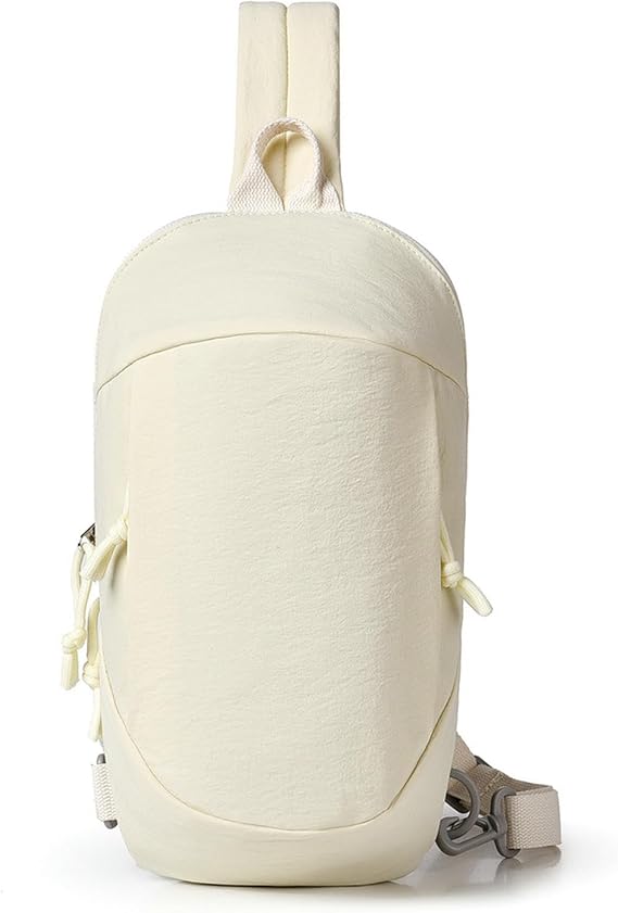 Chest bag Mountaineering Bag, Unisex, Stylish Travel Crossbody Casual Sports Cycling Backpack, Lightweight-white