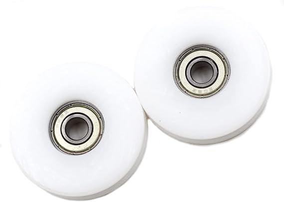 2 PCS 50mm U Groove Nylon Ball Bearing Guide Pulley Wheels Roller Pulleys for Lifting for 6, 8,10mm Rope, 608zz Bearing