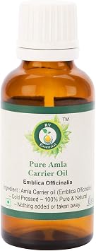 R V Essential Amla Oil | Emblica Officinalis | 100% Pure Natural | Cold Pressed | Amla Hair Oil | for Hair, Scalp, Strengthens Repairs Damaged Hair, Skin Care | Rare Herb Series | 30ml | 1.01oz