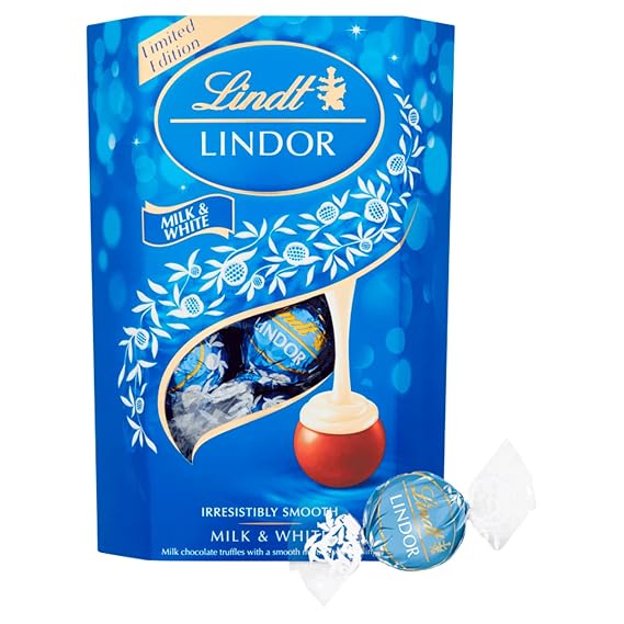 Lindor Milk & White Chocolate Truffles 200g