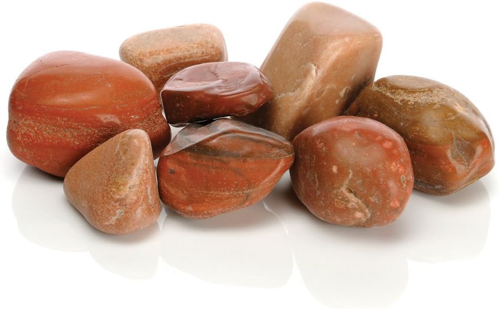 biOrb Marble Pebble Set, Solid Aquarium Decorations, Red