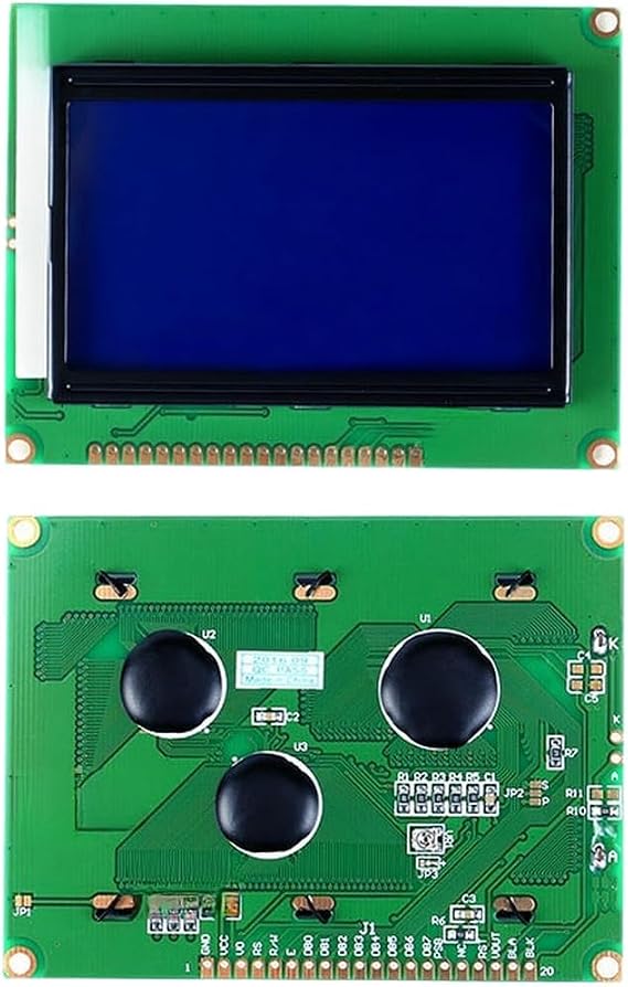 LCD Display 128x64 Dot For MATRIX with Integrated GDRAM Supporting Chinese Text and Graphics with I2C and Parallel Interface Options (A)