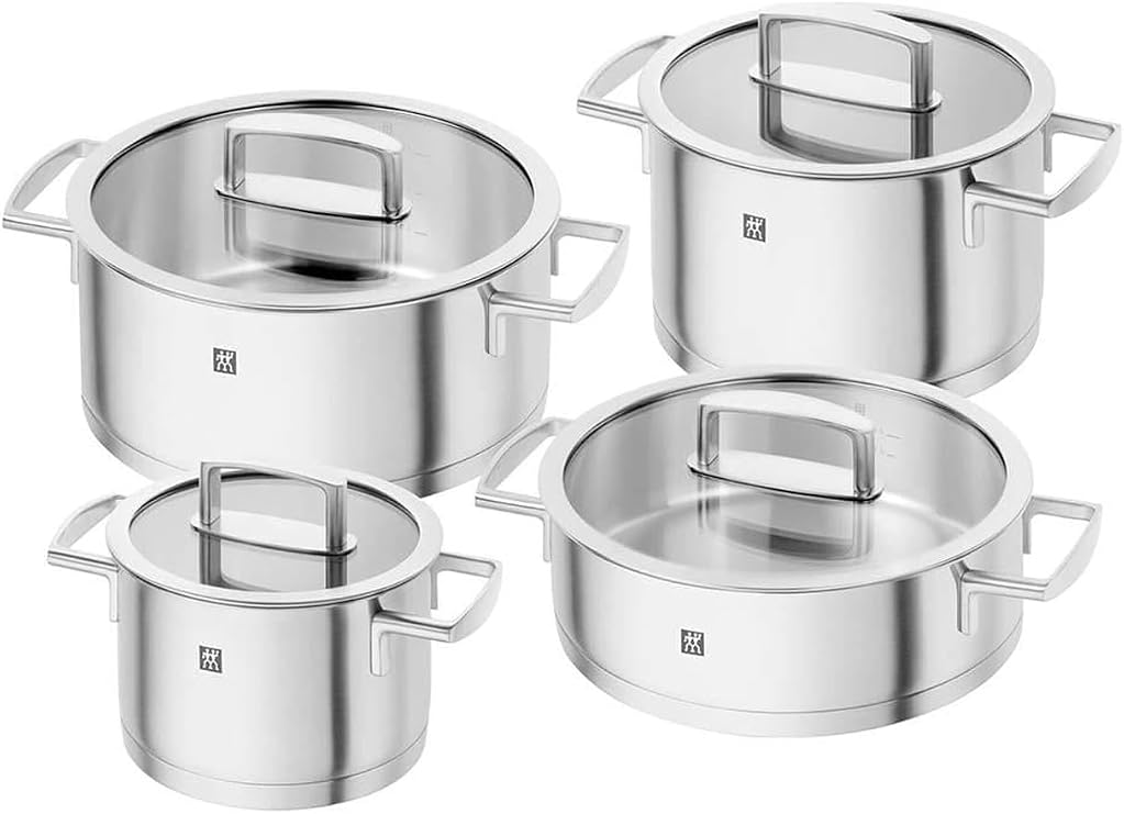 Zwilling Vitality 4 Parça Tencere Seti, Paslanmaz Çelik, Gümüş Rengi