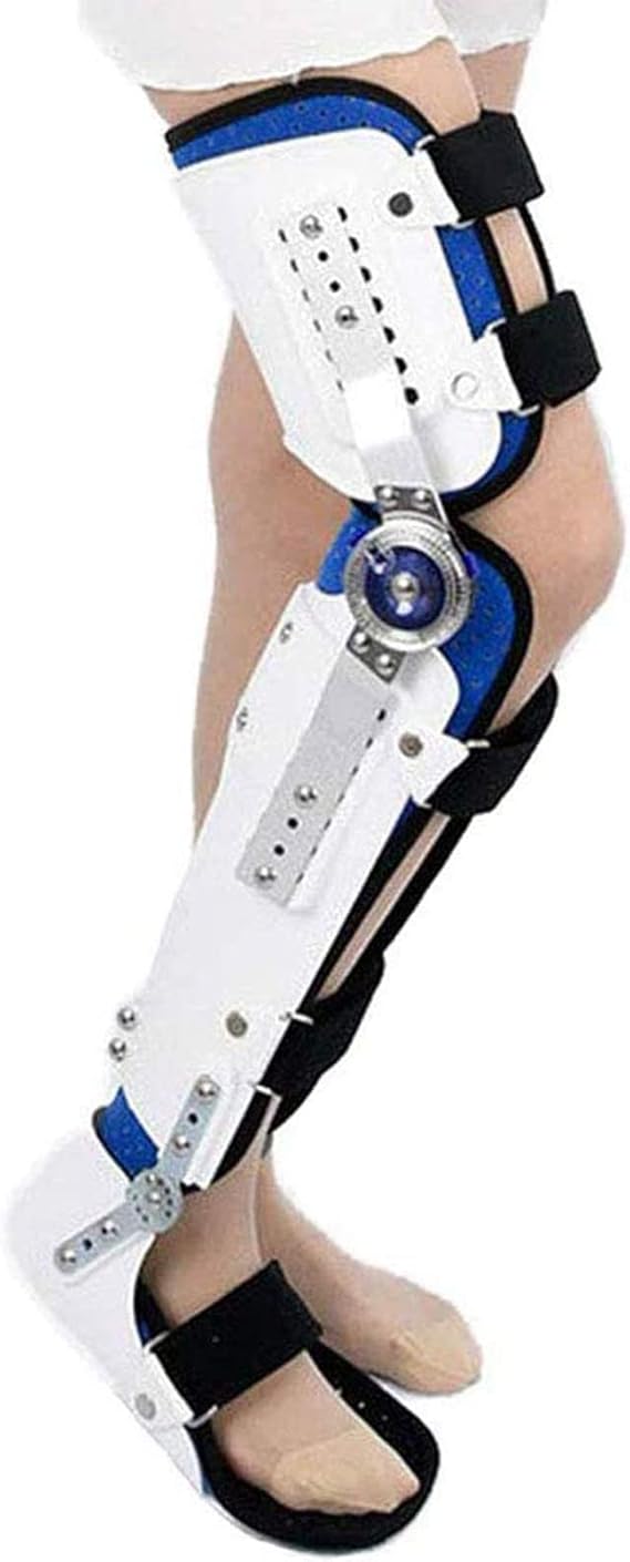 Hip Knee Ankle Foot Orthosis Brace, Adjustable Knee Orthosis, Leg Brace Fracture and Lower Limb Paralysis Adjustable Height Width Knee Joint Ankle Foot Support and Stabiliser Walking Fixed Brace