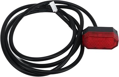 8.5in Electric Bike Tail Lamp Scooter Rear Tail Light Polygon Stoplight Sturdy Durable Lightweight Portable for 1:2 Model 4 Hole Electric Scooter