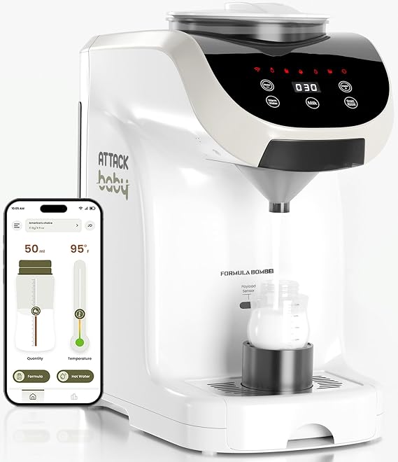Formula Dispenser Machine with Automatic Mixing | White | New and Improved Accurate WiFi | App Enabled | Instant Heating | Sensor-Guided Dispensing | Quick Bottle Preparation