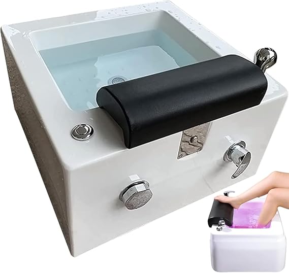 Pedicure Foot Spa, Portable Foot Spa Bathtub, Acrylic Pedicure Bowl, with Foot Rest, LED Colorful Lights, Massage Foot, Promote Blood Circulation, for Home, Salon Use