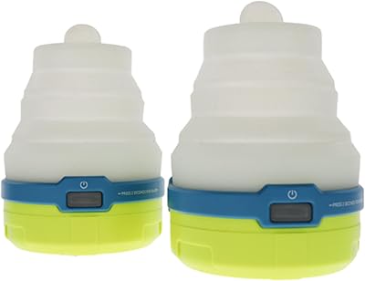 UST Spright 3AAA LED Collapsible Water and Impact Resistant Mini Lantern with 100 Lumens and Hook for Camping, Hiking, Emergency and Outdoor Survival, 2pk 20-02980
