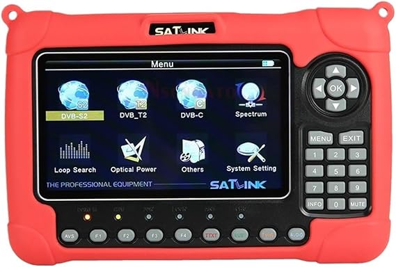 WS6980 DVB-S2 DVB-T2/C COMBO Satellite Sat Finder Meter H.265 MPEG-4 7 Inch Satellite Signal Satfinder Spectrum Analyzer