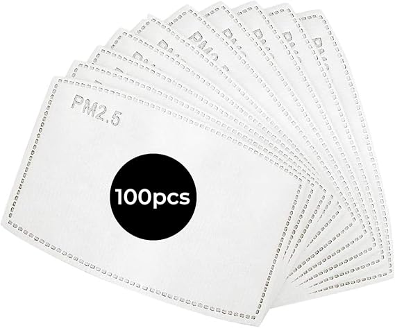 ARI MES PM2.5 Face Mask Filters with Activated Carbon - 5 Layer Protection with Carbon Filter Inserts, Washable Face Masks for Adults
