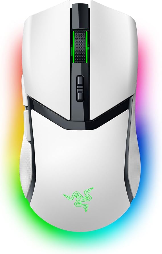 Razer Cobra Pro - RGB özellikli kablosuz oyun faresi - 30K DPI özellikli Optical Sensör (10 Özelleştirilebilir Düğme, HyperSpeed Polling 8K Hz, Bluetooth, 11 Bölgeli Aydınlatma) Beyaz