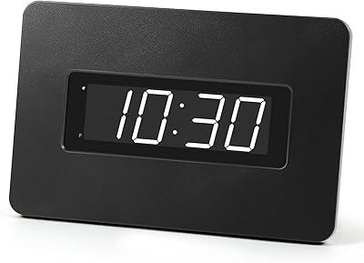 Digital Wall Clock Battery Operated with LED Display, Wall Clock with Backlight, Table-top, Alarm, Brightness Adjustable,1224Hr