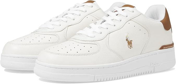 POLO RALPH LAUREN Tumbled Leather-Masters Crt-Sneakers-Low Top Lace