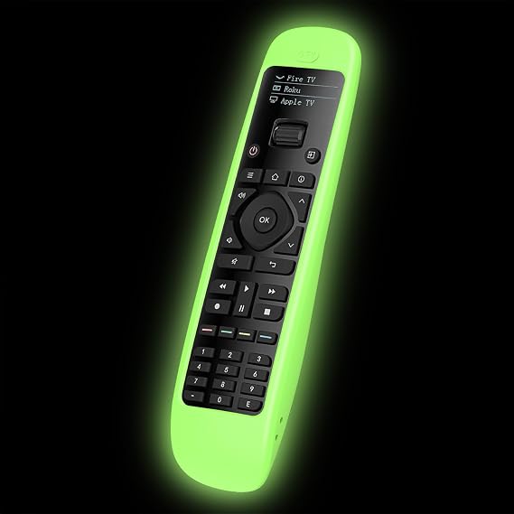 Case for SofaBaton U2 Universal Remote Silicone Cover Protector Green Skin Glow in Dark