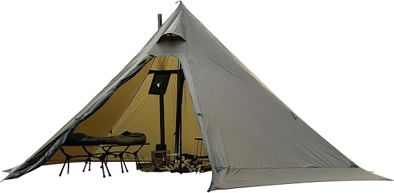 4 Season Teepe Hot Tent with Stove Jack for 2-4 Person
