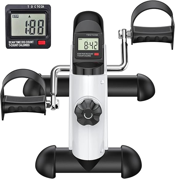 Cyclace Under Desk Bike Pedal Exerciser for Arm/Leg Exercise - Portable Mini Exercise Bike Desk Cycle, Leg Exerciser for Home/Office Workout