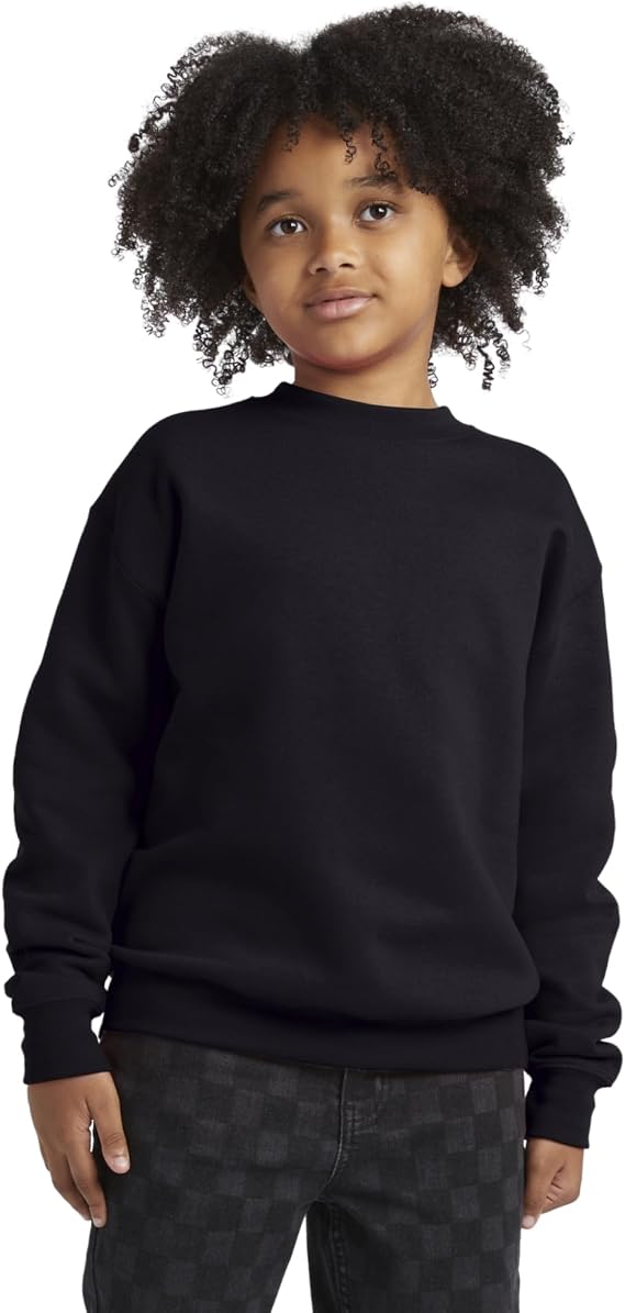 Hanes Boys' EcoSmart Sweatshirt, Cotton Crewneck Pullover, Kids' Fleece Sweatshirt