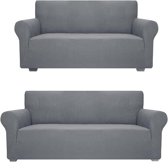 JIVINER Sofa Cover Loveseat Cover - Light Gray