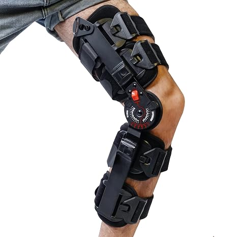 KD ROM Hinged Knee Brace for ACL, MCL, PCL & Arthritis Post-Op Support