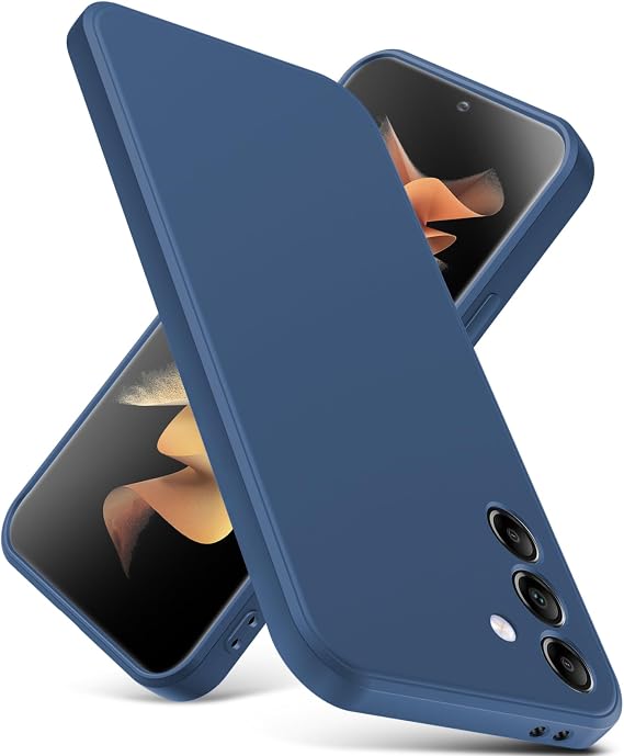 for Samsung Galaxy A14 5G Case, Thin Liquid Silicone Blue