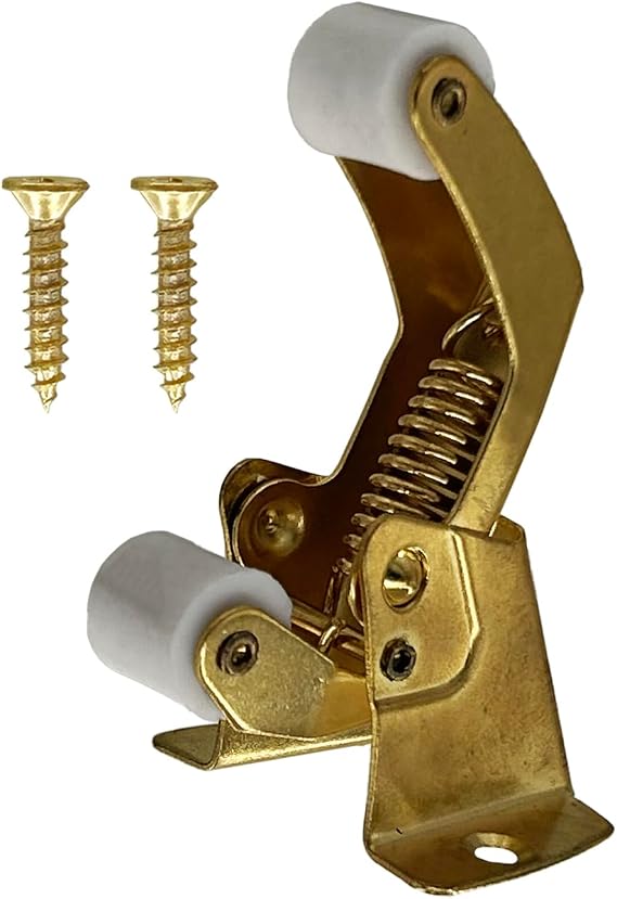 Nuvo Iron Brass Plated Screen Door Spring Loaded Catch