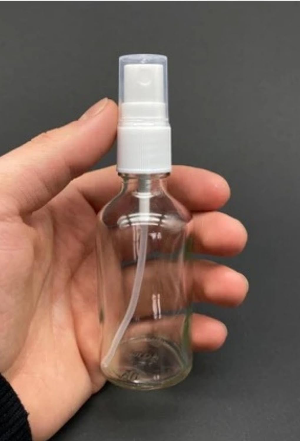 4 Pieces White Spray Whisper with Transparent Lid Cologne Disinfectant Multi-Purpose Pocket Bag Glass Bottle 50ml