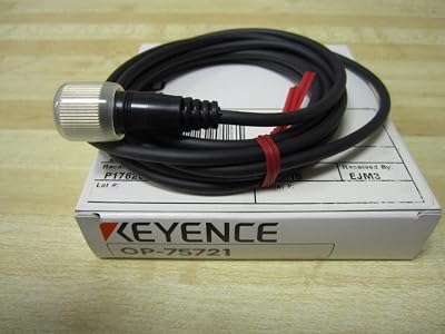 Keyence Corp OP-75721 M12, 2 Meter, 4 PIN, Connector Cable, Straight, PVC, Nickel-Plated Brass, Sensor Connection