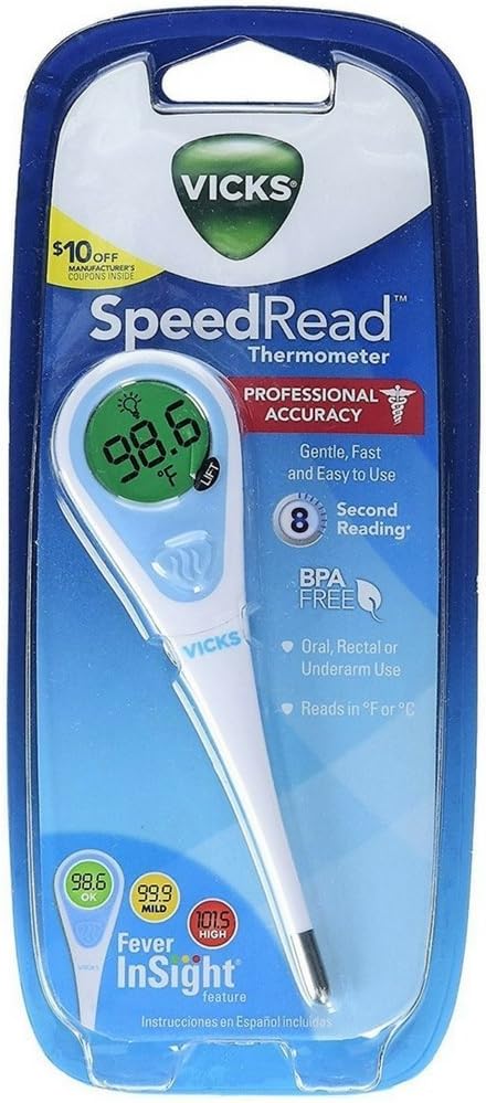 Vicks Pediatric SpeedRead Digital Thermometer V912BBUS, 1 Pack