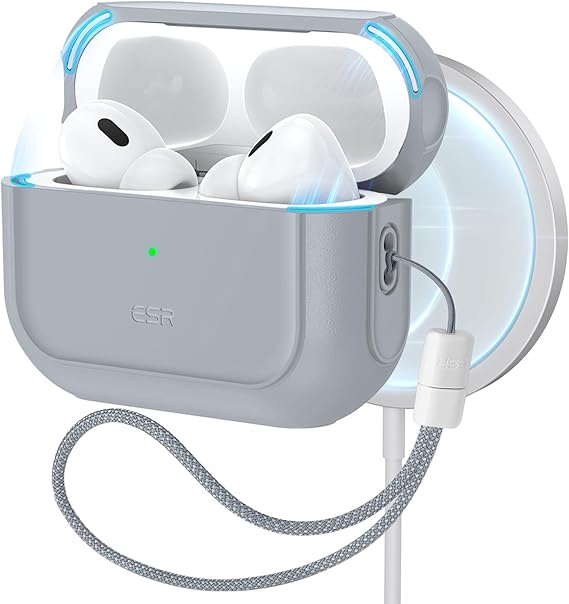 ESR AirPods Pro 2 Case Compatible with AirPods Pro 2nd/1st Generation 2023/2022/2019 MagSafe Compatible USB-C/Lightning Cable Compatible Shockproof Hybrid Drop Protection AirPods Pro 2 Dedicated