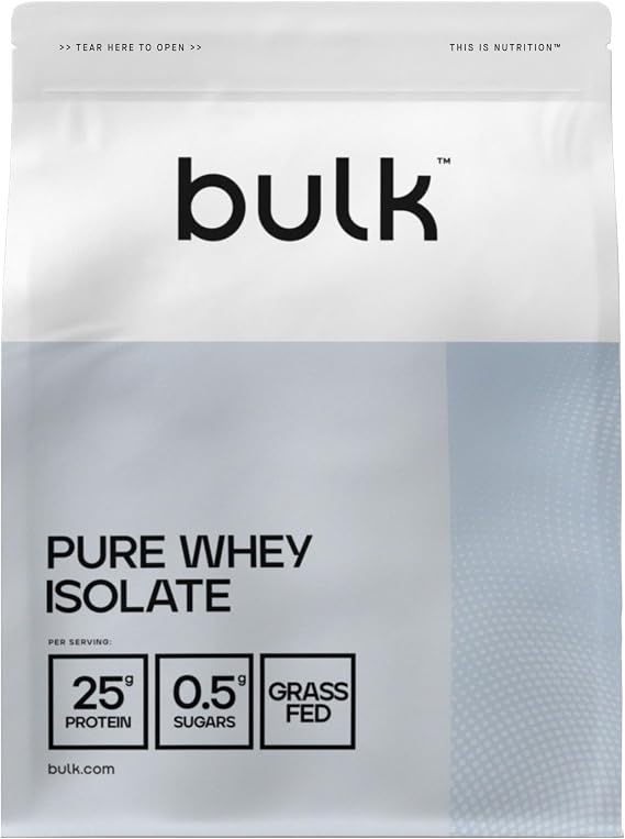 Bulk Pure Whey Isolate 90, Chocolate, 2.5kg | 25g Protein per Serving, Ultra-Filtered Whey Isolate, Low Sugar, Low Fat, Fast Absorption, Supports Muscle Maintenance