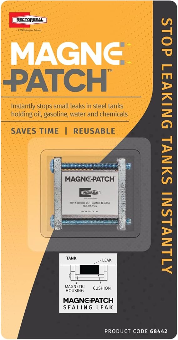 RectorSeal Magne-Patch 68442 Steel Tank and Drum Leak Patch, Fast Tank Repair, HVAC