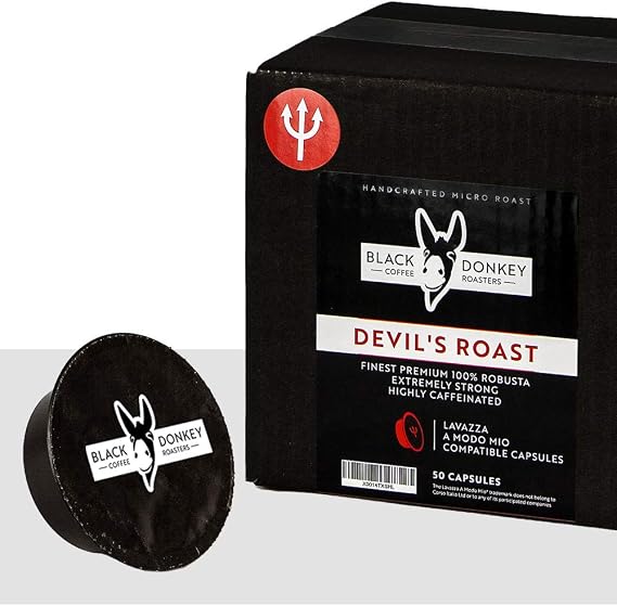 50 Capsules Compatible with Lavazza® A Modo Mio®* Machines (DEVIL'S ROAST)