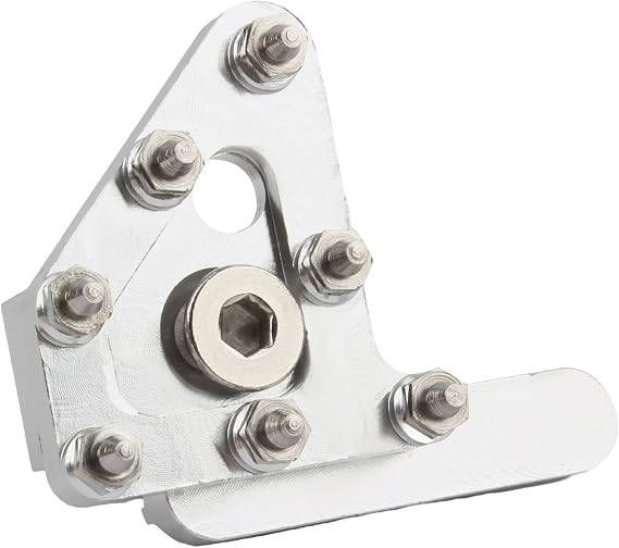 Motorcycle Rear Brake Pedal,Dirt Bike CNC Pedal Lever Step Tip Replacement for Universal Enduro Motocross CRF CR RM RMZ WR YZ YZF EXC SX XC Accessories- Silver