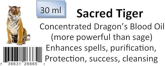 Sacred Tiger Dragon's Blood 100% Concentrated Liquid Incense 30ml (1 Oz.)
