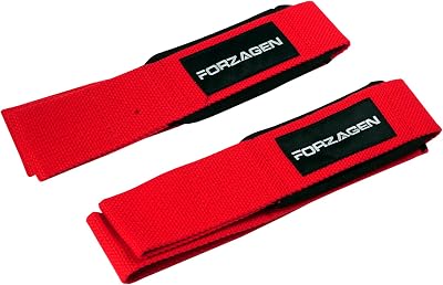 Forzagen Lifting Wrist Straps Padded Neoprene with 18 inch Cotton for Weightlifting, Bodybuilding, Powerlifting, Strength Training, Deadlifts