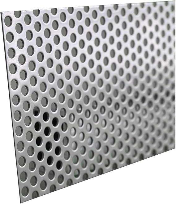 SCITOY 304 Stainless Steel Metal Mesh Metal Grate Panel Expanded Perforated Metal Plate, for Air Vent Grille Filter Guard Furniture DIY and Outdoor Use(1mm Mesh,40x40cm)