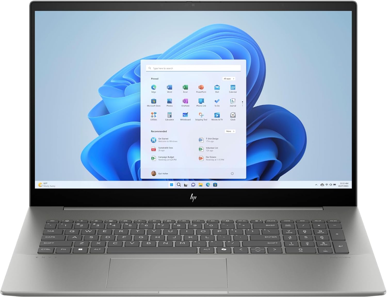 HP 2024 Laptop | Envy | 17.3 1920 x 1080 Touch | Intel-12 Core Ultra 7 155U | NVIDIA GeForce RTX 3050 4GB | 64GB DDR5 | 1TB SSD | Windows 11 Pro | Wi-Fi 6E - Backlit KB - 5MP Camera - Silver